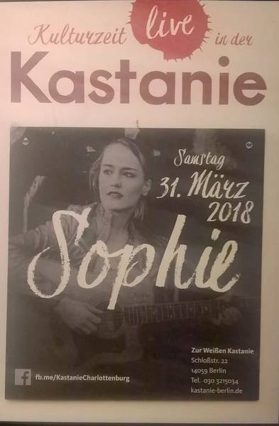 KULTURZEIT LIVE IN DER KASTANIE - Sophie, Singer-Songwriterin