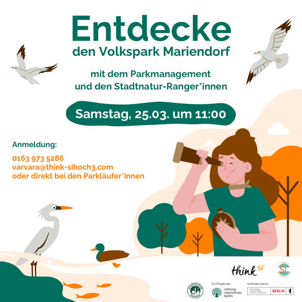 (Ausgebucht) Entdecke den Volkspark Mariendorf mit dem Parkmanagement und den Stadtnatur-Ranger*innen