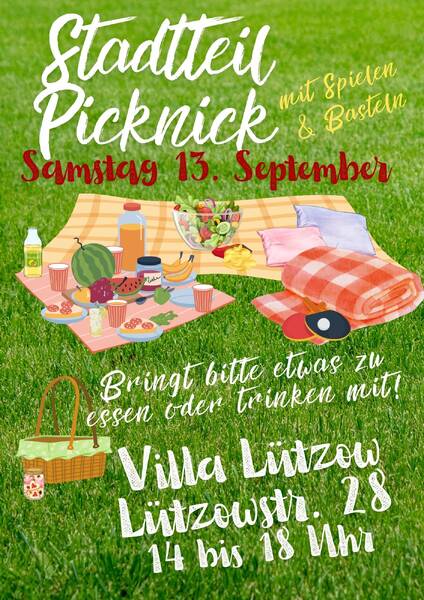 Stadtteil-Picknick in der Villa Lützow (Tiergarten Süd)