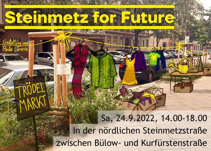 Trödelmarkt in der nördlichen Steinmetzstraße