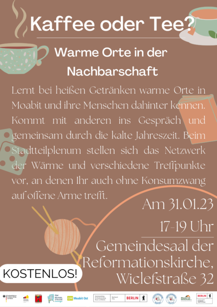 Kaffee oder Tee? Warme Orte in Moabit