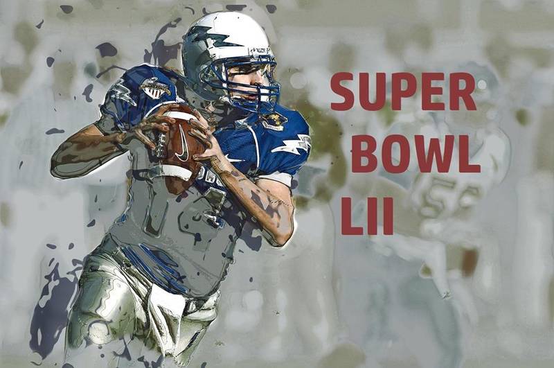 Super Bowl LII live in WILDENBRUCH BAR original in english on large screen