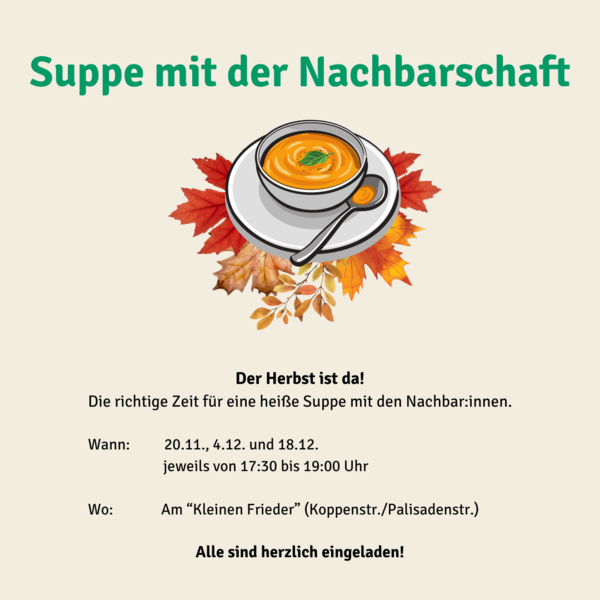 Suppe mit der Nachbarschaft