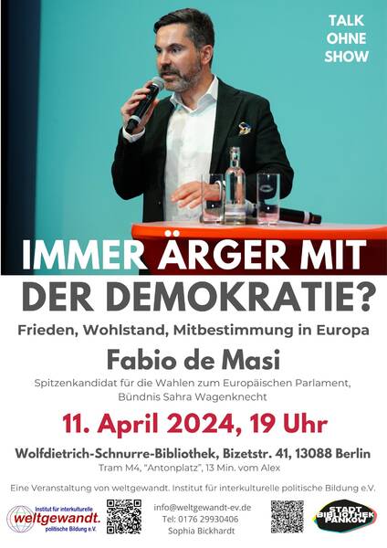 Talk ohne Show mit Fabio de Masi: Immer Ärger mit der Demokratie? 