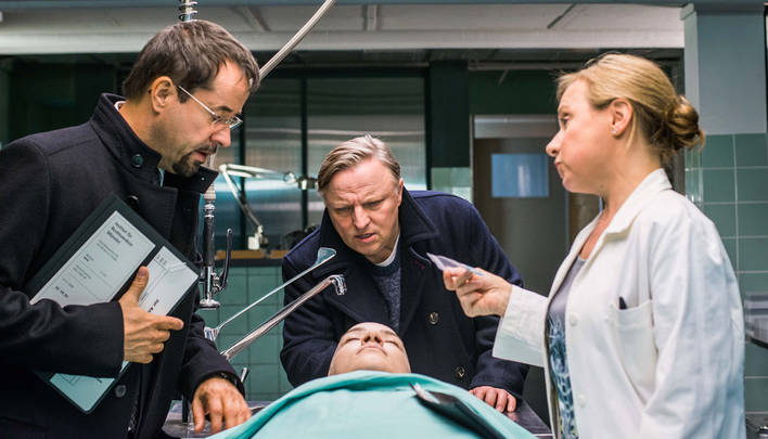 Tatort aus Münster auf Leinwand in Kreuzberg Graefekiez