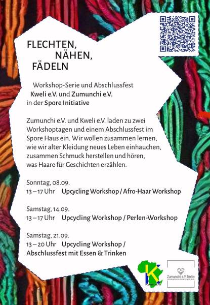 Upcycling-Workshop für Jugendliche und Erwachsene und Flechten, Nähen, Fädeln