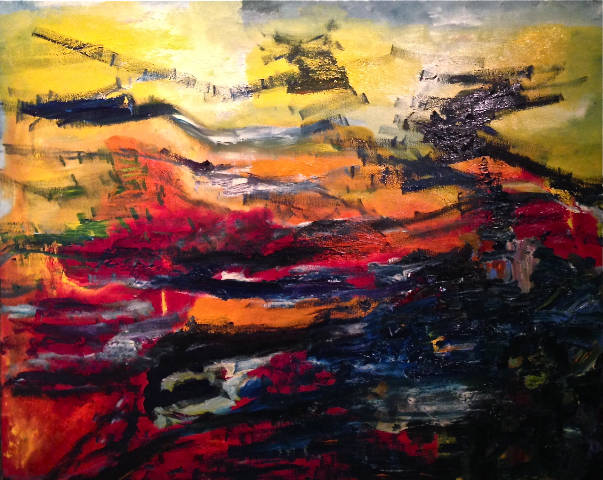 DAS HINTERLAND FÜR EINEN LEBENSRAUM – abstract paintings by Liis Koger (EST)