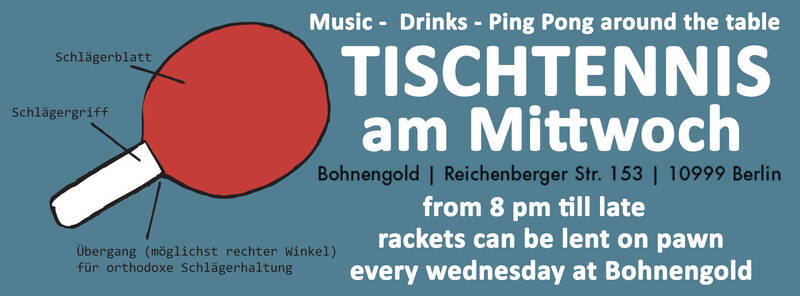 Indoor Tischtennis im Bohnengold