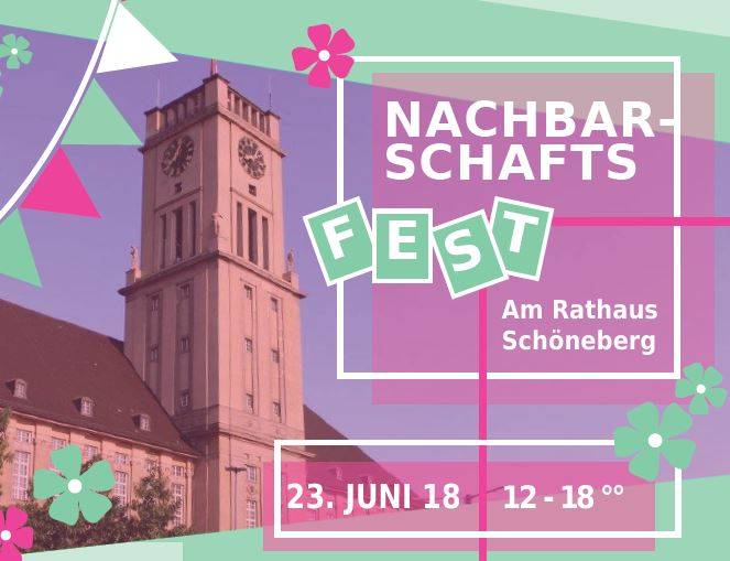 Nachbarschaftsfest am Rathaus Schöneberg ab 12 Uhr, abends WM Public Viewing 