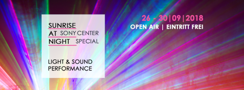 Sunrise at Night - Light & Sound Performance im Sony Center