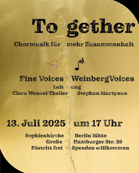 Together - Chormusik für mehr Zusammenhalt von Fine Voices & Weinberg Voices