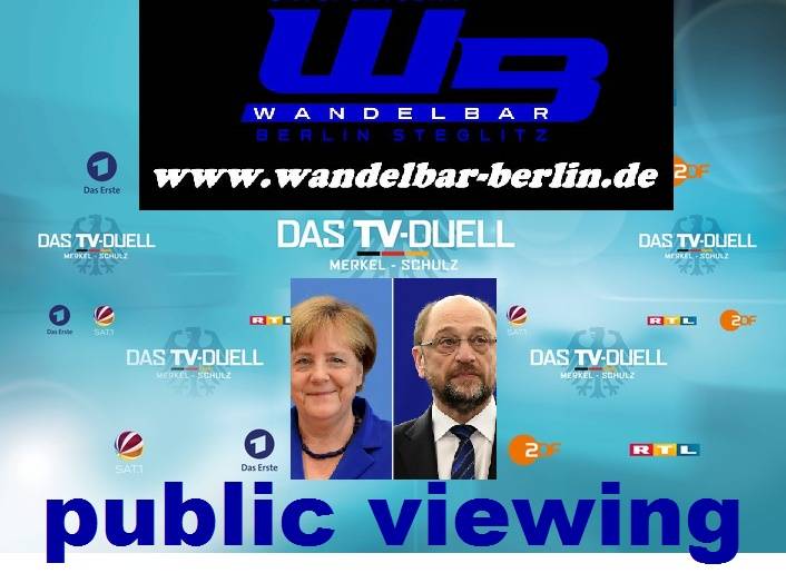 Das TV-Duell: Merkel – Schulz - auf Großbildleinwand 