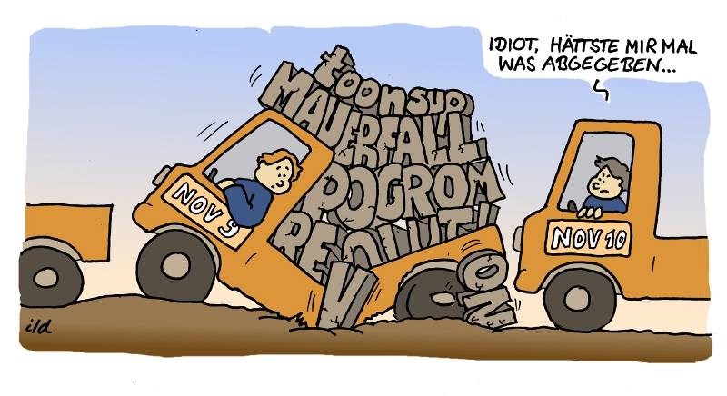 Der 9. November, auch ein Geburtstag (Comic, Cartoon, Illustration)