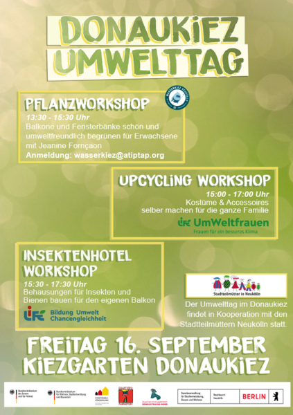 Pflanzworkshop und Umwelttag im Donaukiez
