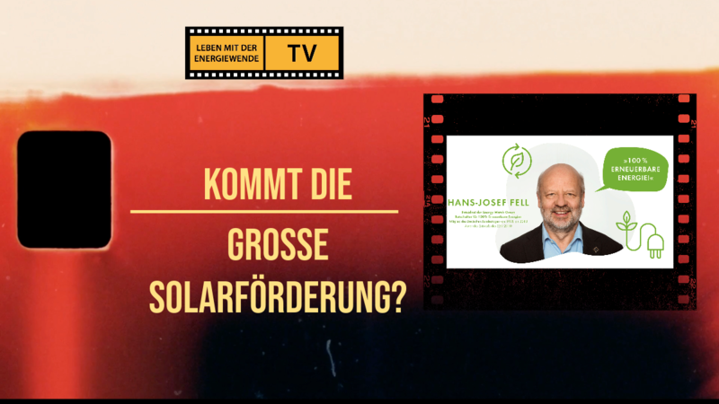 TV-live-Sendung: Kommt die große Solarl-Förderung?