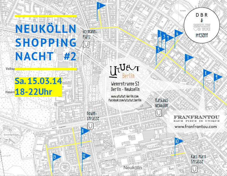 Free Drinks at the indie vintage/design store festival 'Neukölln Shopping Nacht'