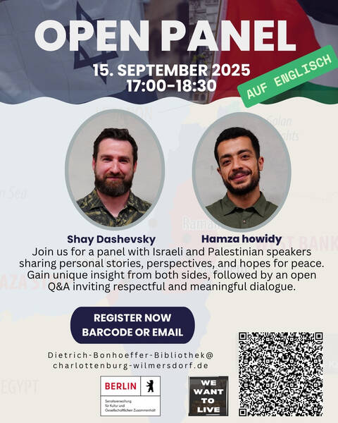 Voices of Palestine and Israel – Open Panel in English