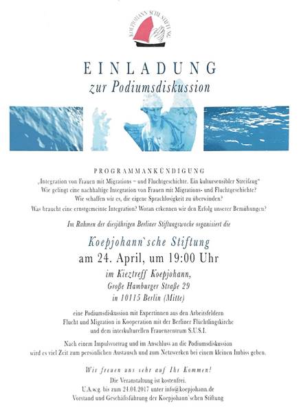 "Integration von Frauen mit Migrations- und Fluchtgeschichte. Ein kultursensibler Streifzug".