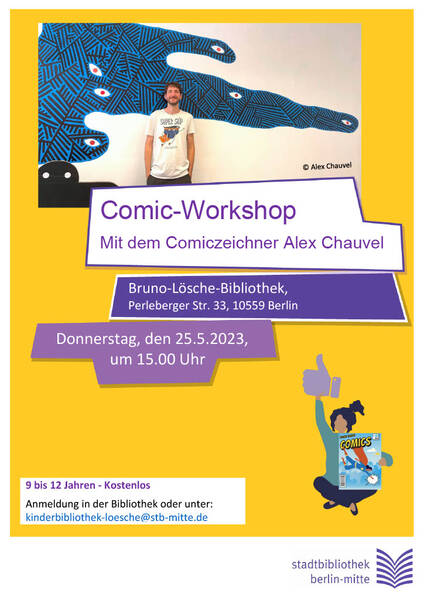 Comic-Workshop mit dem Comiczeichner Alex Chauvel