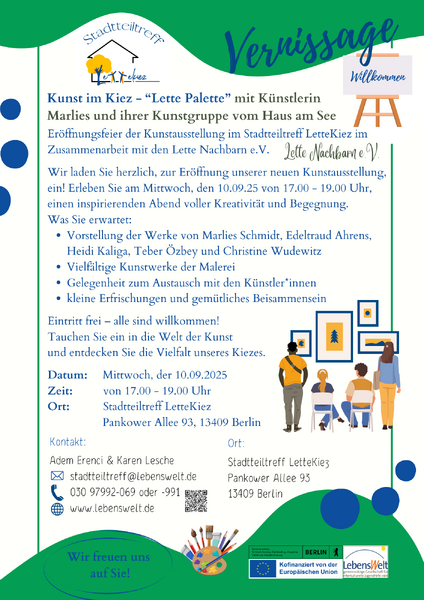 Ausstellungseröffnung im Stadtteiltreff LetteKiez
