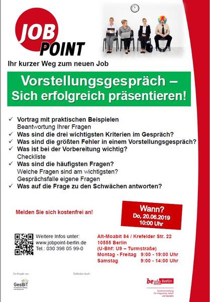Infoveranstaltung: Vorstellungsgespräch - Sich erfolgreich präsentieren!