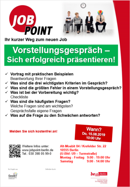 Infoveranstaltung: Vorstellungsgespräch - Sich erfolgreich präsentieren!