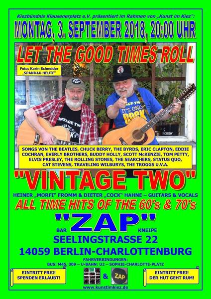 "Vintage Two" All-Time Hits of the 60's & 70's im "ZAP"