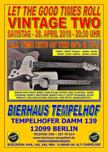 All-Time Hits of the 60's & 70's mit "Vintage Two" im "Bierhaus Tempelhof