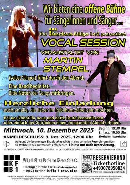 Vocal Session, offene Bühne im Kunstforum Belziger 1 
