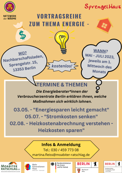 kostenlose Infoveranstaltung - Stromkosten senken!