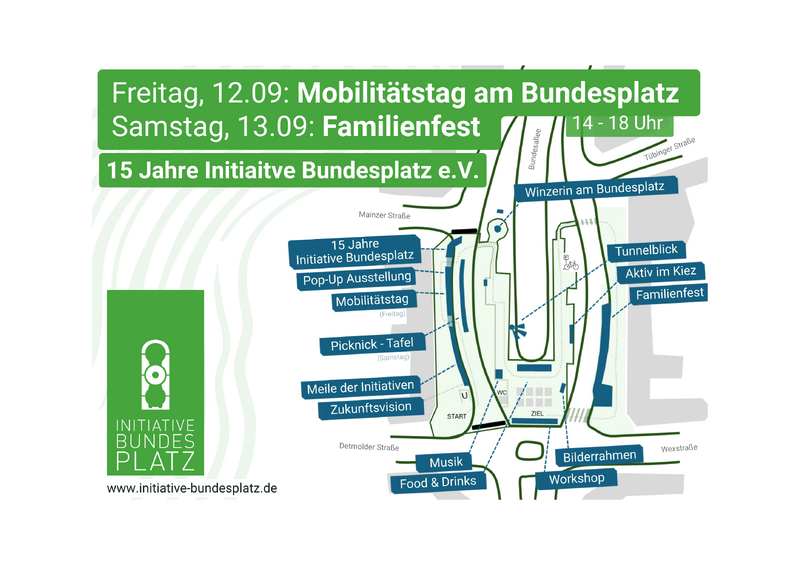Mobilitätstag, Familienfest und 15 Jahre Initiative Bundesplatz