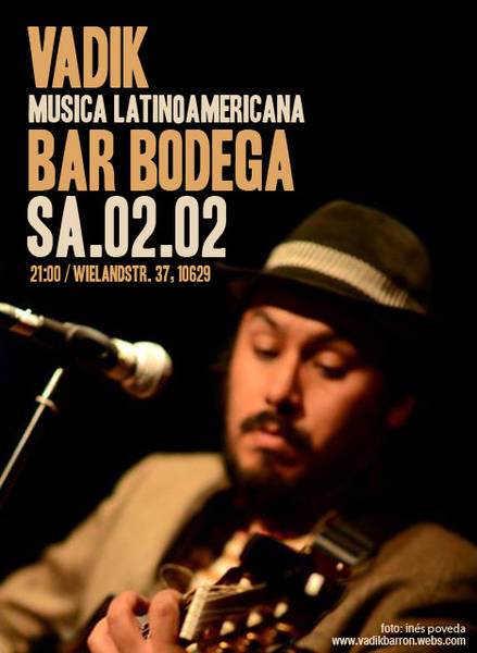 Vadik, Bolivian singer-songwriter in Bar Bodega