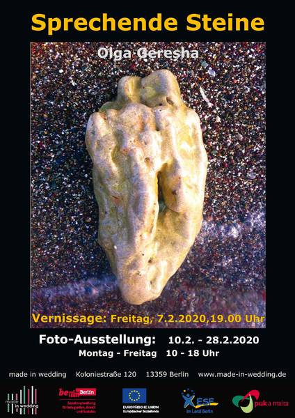 VERNISSAGE  "Sprechende Steine"  von Olga Geresha - Fotoausstellung