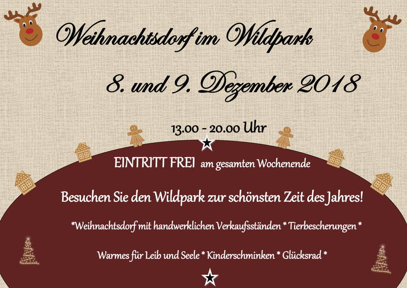 Weihnachtsdorf im Wildpark Johannismühle