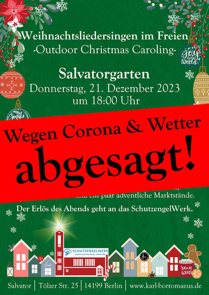 ABGESAGT: Weihnachtsliedersingen & Weihnachtsmarkt im Salvatorgarten 