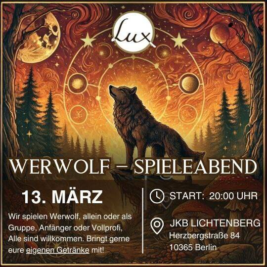 Werwolf-Spieleabend + Blood on the Clocktower in Lichtenberg