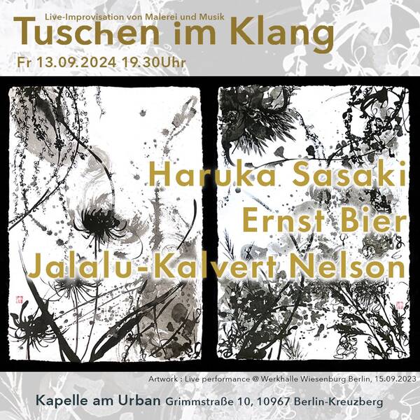 Tuschen im Klang. Live-Improvisation von Malerei und Musik