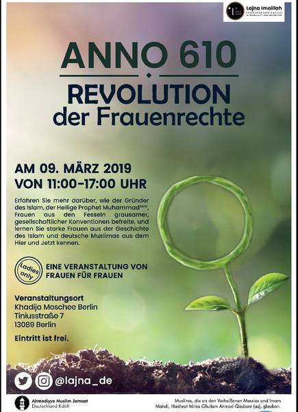 "ANNO 610 - Revolution der Frauenrechte" -Weltfrauentag von Frauen für Frauen in der Khadija Moschee