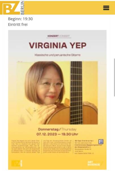 Gitarrenkonzert mit Virginia Yep, Perú