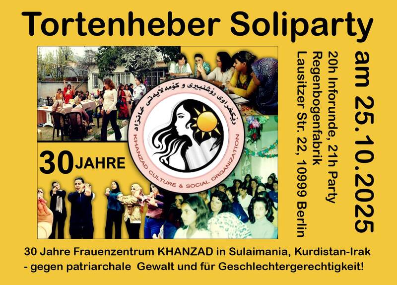 Tortenheber Soliparty - 30 Jahre Frauenzentrum KHANZAD