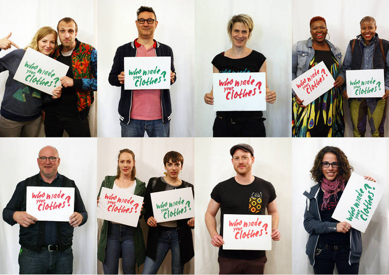 Foto-Aktion „Who made your clothes?“