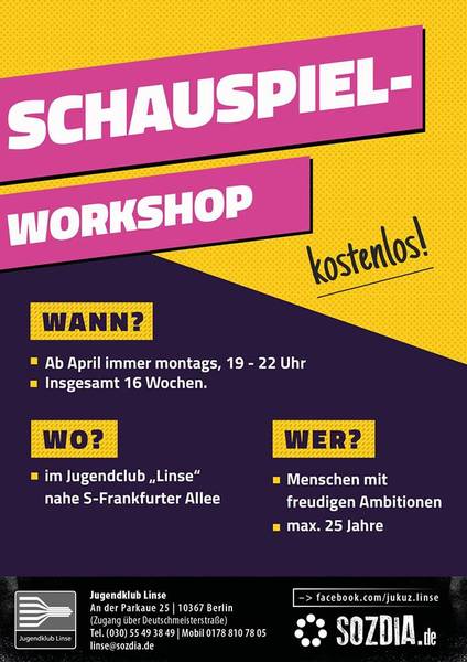 Schauspiel Workshop (16. Wochen)