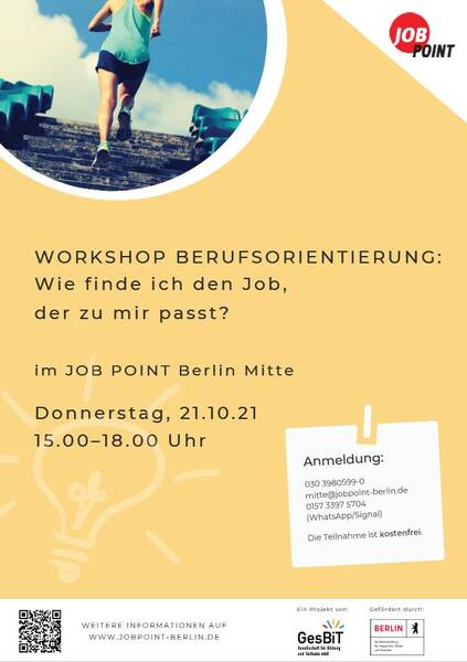 Workshop: Wie finde ich den Job, der zu mir passt?