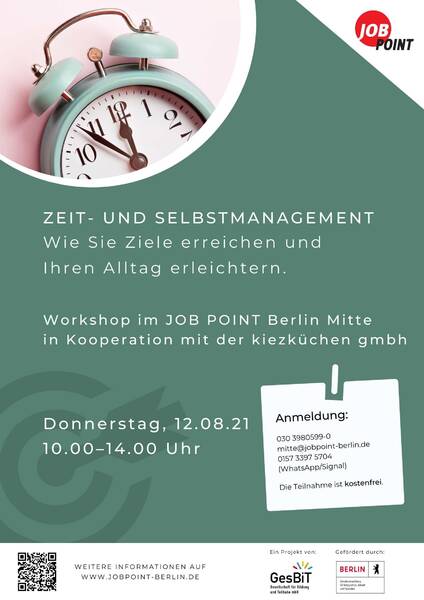 Workshop "Zeit- und Selbstmanagement – Wie Sie Ziele erreichen und Ihren Alltag erleichtern"
