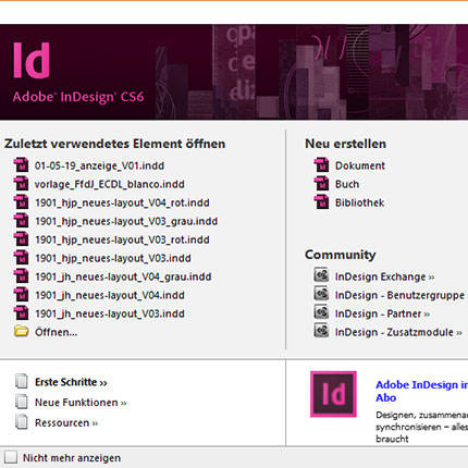 InDesign Werkstatt. Wir helfen dir weiter bei deinem Projekt (BYOD*)