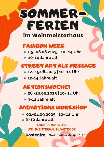 Aktionswoche! - kreative Workshops im Weinmeisterhaus