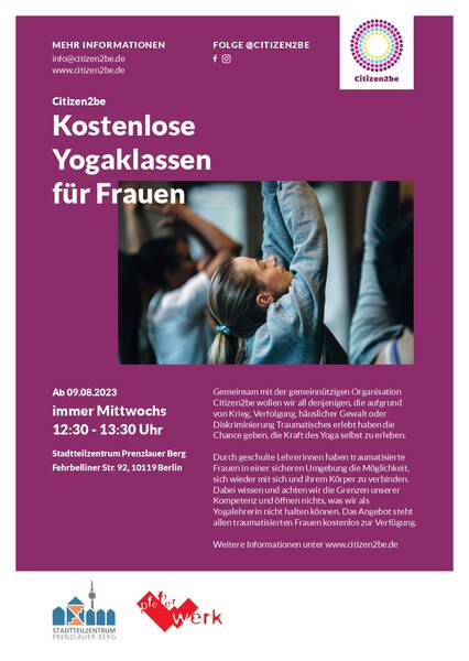 Kostenlose Yogaklassen für Frauen