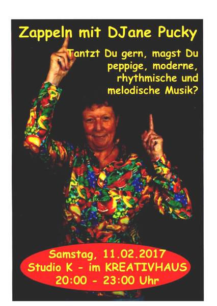 Zappeln mit DJane Pucky / Studio K im KREATIVHAUS e. V.