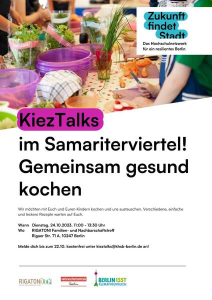 KiezTalks im Samariterviertel! Gemeinsam gesund kochen
